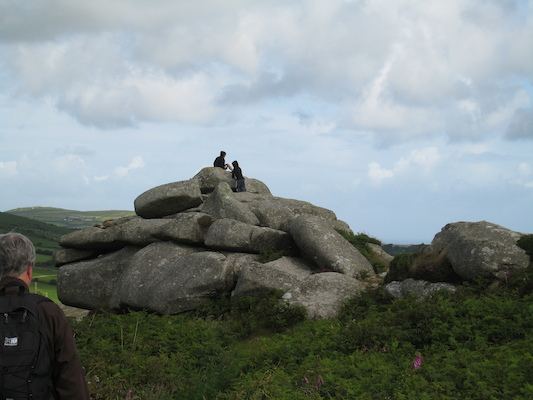 Tim, Cole and Granddad on Trencrom (07-06-2011 09:37)