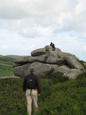 Tim, Cole and Granddad on Trencrom (07-06-2011 09:37)