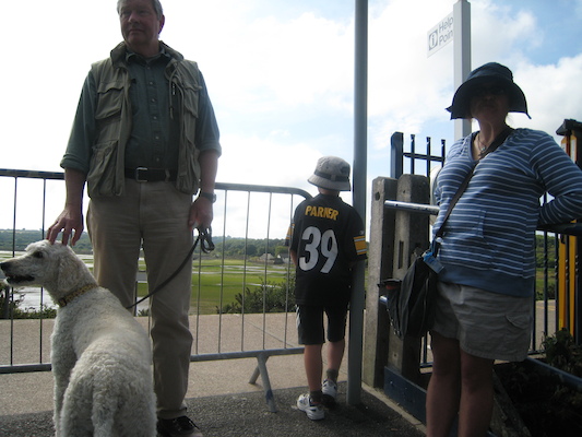 Granddad, Bazzle, and Tim waiting for the train (by Cole) (07-11-2011 09:57)