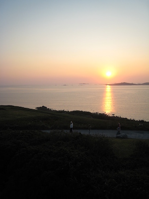 Sunset from Star Castle Ramparts PAN1 (07-12-2011 21:05)