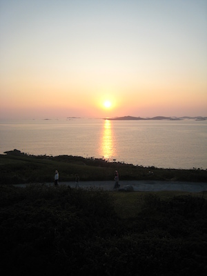 Sunset from Star Castle Ramparts PAN1 (07-12-2011 21:05)