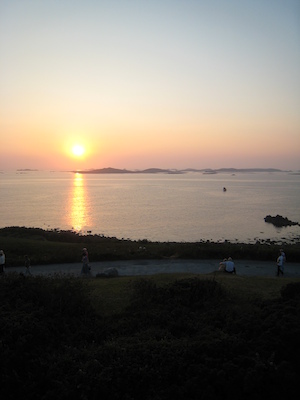 Sunset from Star Castle Ramparts PAN1 (07-12-2011 21:05)