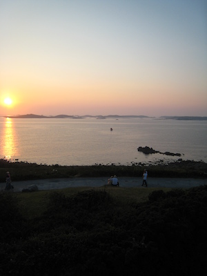 Sunset from Star Castle Ramparts PAN1 (07-12-2011 21:05)