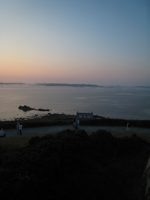 Sunset from Star Castle Ramparts PAN1 (07-12-2011 21:05)