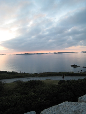 Sunset over Samson, Bryher and Tresco PAN1 (07-13-2011 20:59)