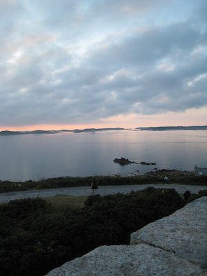 Sunset over Samson, Bryher and Tresco PAN1 (07-13-2011 20:59)