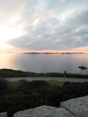 Sunset over Samson, Bryher and Tresco PAN2 (07-13-2011 21:00)
