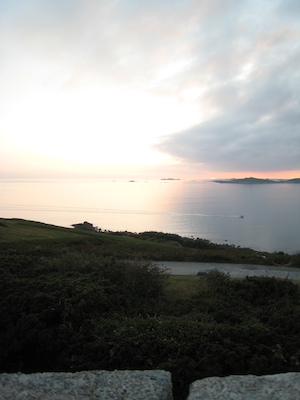 Sunset over Samson, Bryher and Tresco PAN4 (07-13-2011 21:00)