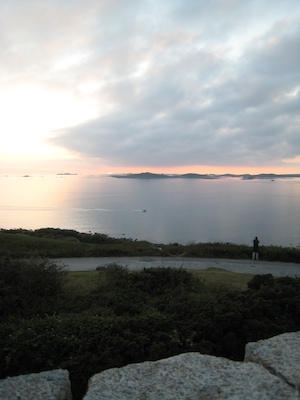 Sunset over Samson, Bryher and Tresco PAN4 (07-13-2011 21:00)