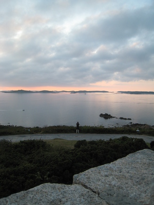 Sunset over Samson, Bryher and Tresco PAN4 (07-13-2011 21:00)