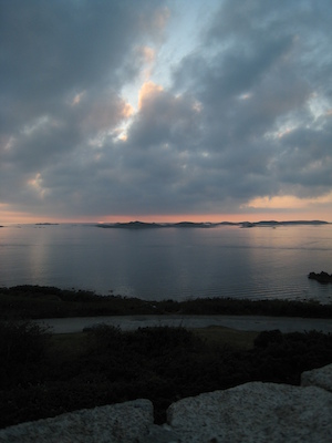 Sunset over Samson, Bryher and Tresco (07-13-2011 21:04)