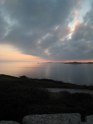 Sunset over Samson, Bryher and Tresco PAN5 (07-13-2011 21:04)