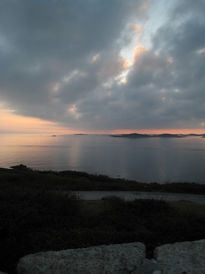 Sunset over Samson, Bryher and Tresco PAN5 (07-13-2011 21:04)