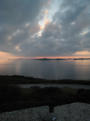 Sunset over Samson, Bryher and Tresco PAN5 (07-13-2011 21:04)