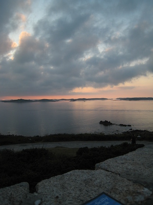Sunset over Samson, Bryher and Tresco PAN5 (07-13-2011 21:04)