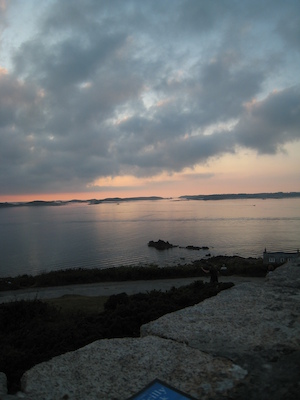 Sunset over Samson, Bryher and Tresco PAN5 (07-13-2011 21:04)