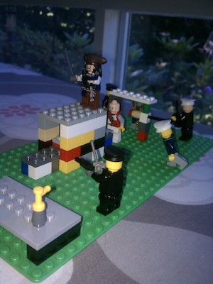 Lego Jack takes on the security checkpoint (07-01-2011 08:51)