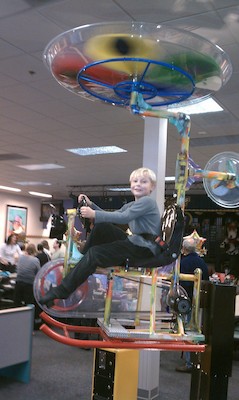 Tim on a chopper at Chuck E Cheese (10-03-2010 11:18)