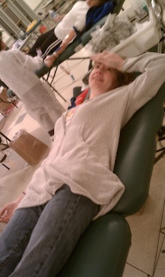 Emily giving blood (12-23-2010 17:19)
