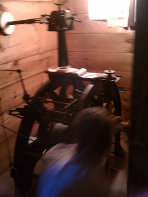 Winding the First Parish clock (06-29-2011 19:05)