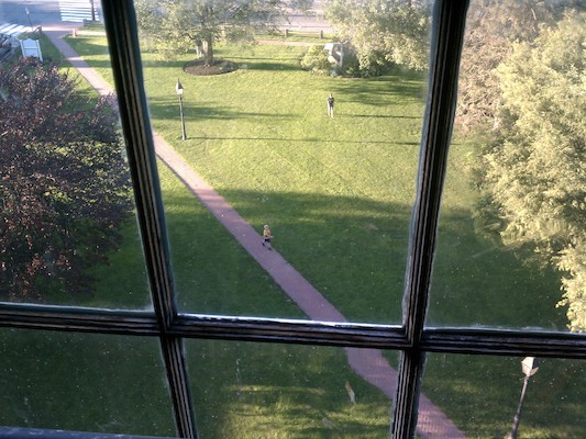 Cole on the common from the clock tower (06-29-2011 19:08)