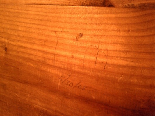 Tim's name in the tower (06-29-2011 19:13)