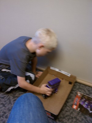 Cole building Lego in Xine's cube (08-23-2011 15:00)