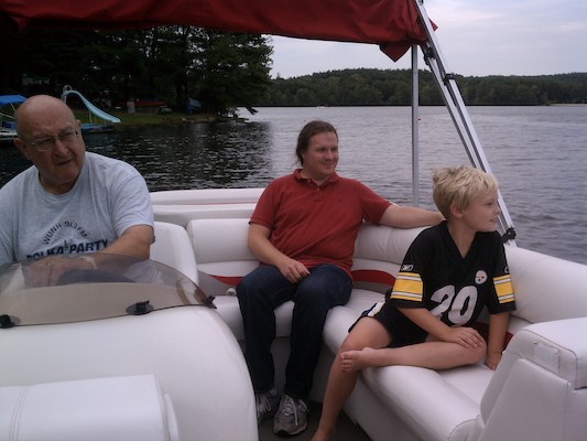 Poppy, Ben and Tim on the boat (09-05-2011 17:53)