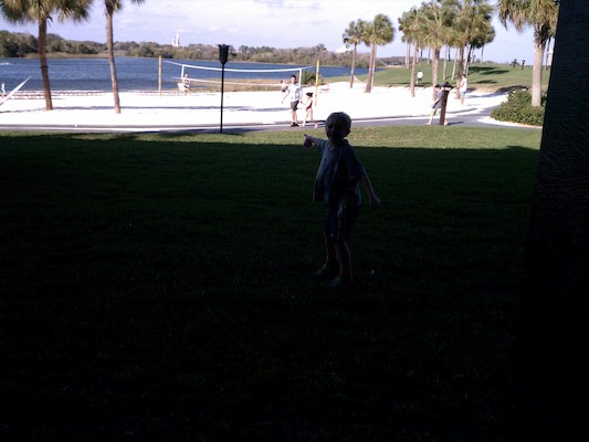 Cole outside the room at the Polynesian (02-24-2012 15:56)