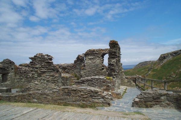 Tintagel island keep walls