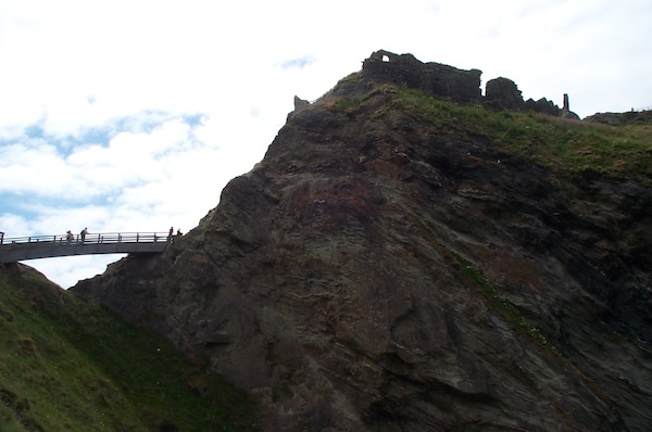 Tintagel cove back up to the castle