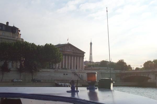 Lower house and Eiffel tower from the Seine