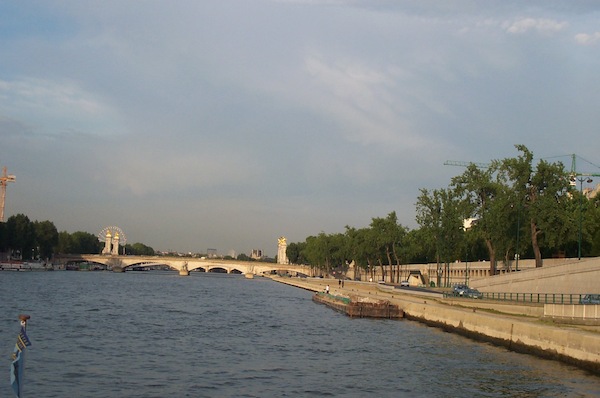 View back to Paris from the Seine