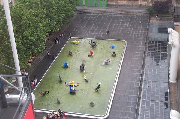 Modern fountain at the Pompidou