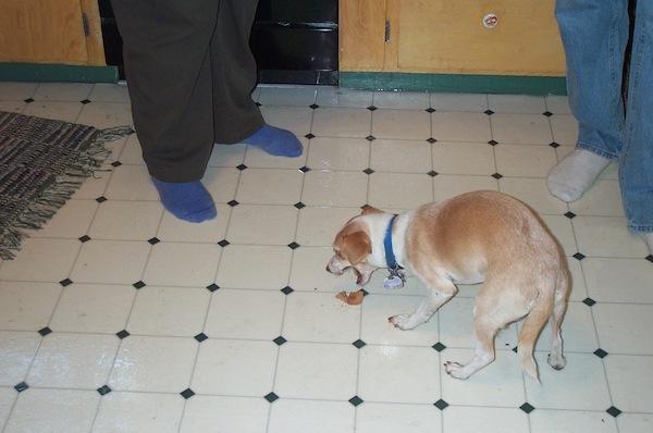 Emily eating Michigan