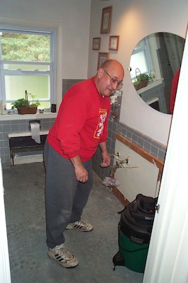 Tony vs. the bathroom