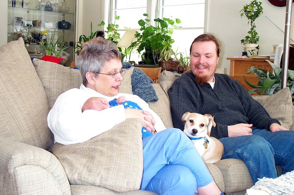 Tim, Grandma, Emily and Ben (3-16-03 10:36AM)