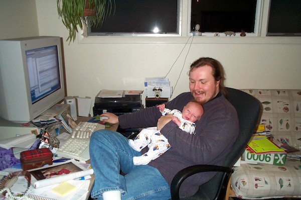 Tim and Ben Gweeping (3-18-03 7:35PM)