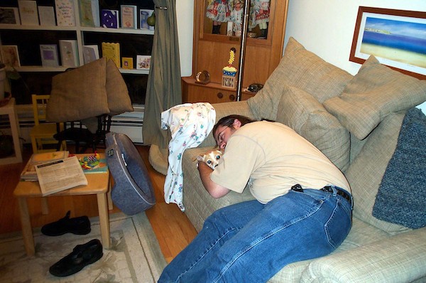 Emily pillow and Juj (3-27-03 7:29PM)