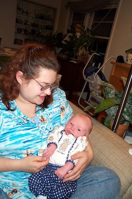Christine and Tim in party gear (3-29-03 6:27PM)