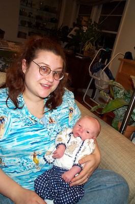 Christine and Tim in party gear (3-29-03 6:28PM)