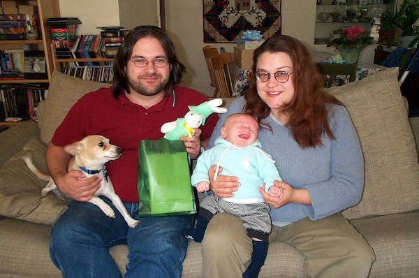Emily, Juj, Tim and Xine on Easter (4-20-2003 3:15PM)