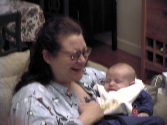 Xine and Tim laughing (6-15-2003 9:07PM)