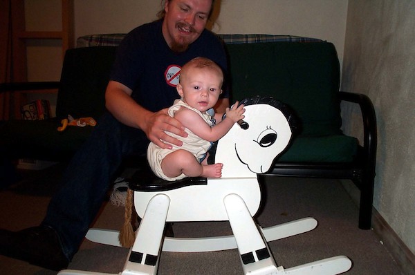 Tim on Rocking Horse (8-4-2003 4:50PM)
