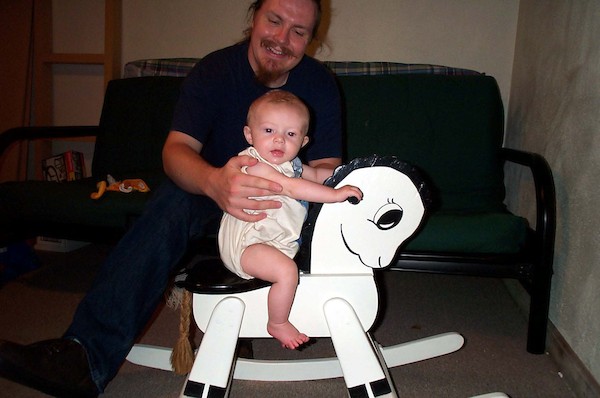 Tim on Rocking Horse (8-4-2003 4:51PM)