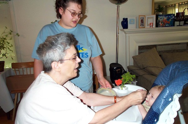 Tim's first food (8-21-2003 11:19AM)