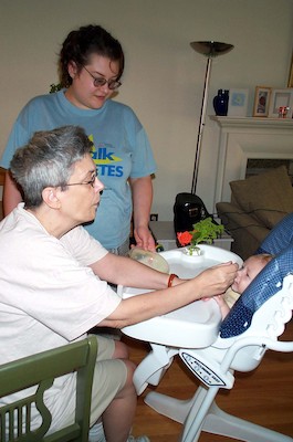 Grandma feeding Tim (8-21-2003 11:19AM)