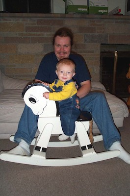Tim and rocking horse (11-2-2003 18:09)