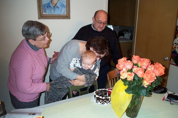 Blowing out the cake (11-9-2003 15:46)
