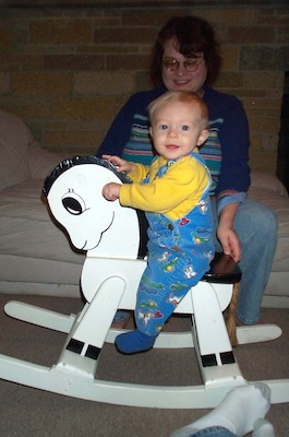 Tim on Rocking Horse (12-03-2003 19:54)